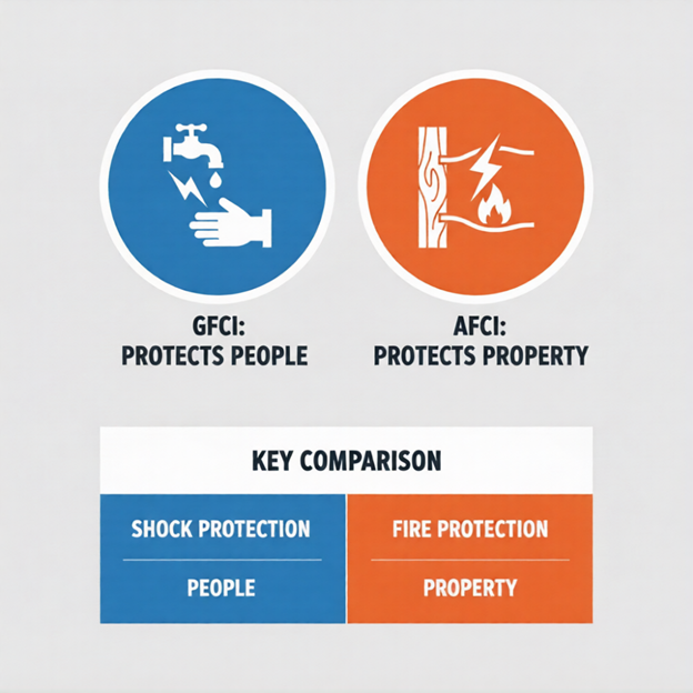 Difference Between GFCI and AFCI