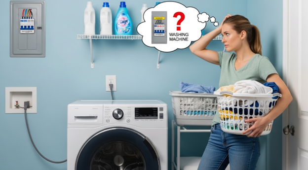 laundry room outlet dedicated for washing machine